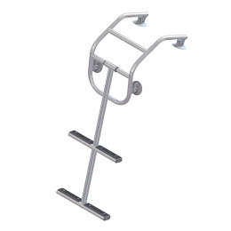 Трап дайверский ТМ 810х340 мм надувных лодок с бортовым креплением 2 серые ступени (040116GT)